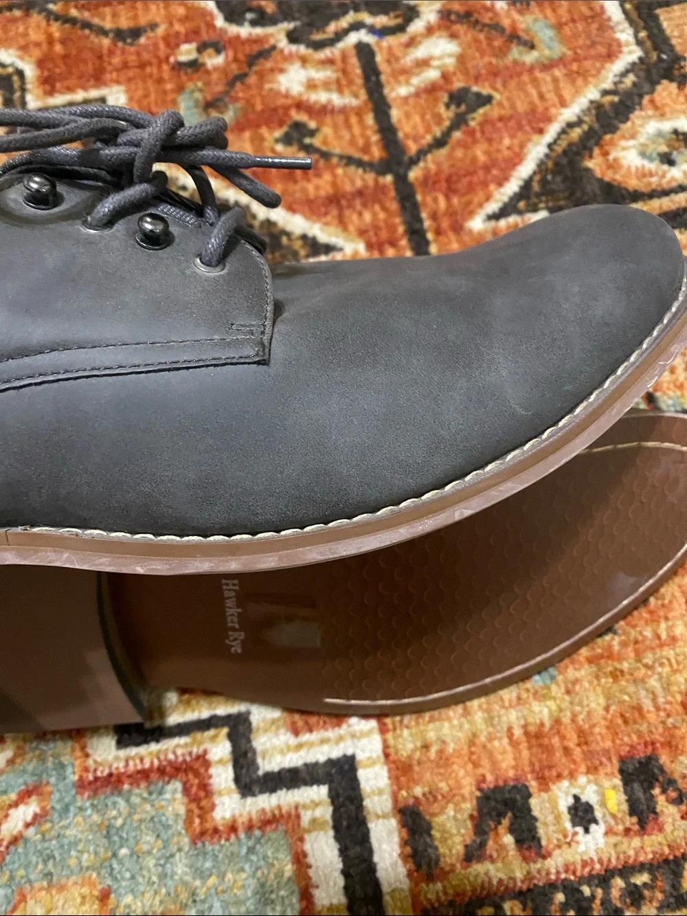Men's Grey Hawker Rue Derby Shoes — Classic Lace-Up Oxford